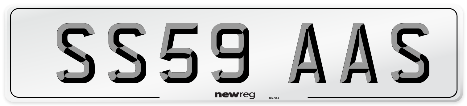 SS59 AAS Number Plate from New Reg
